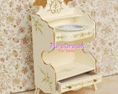 Dollhouse Miniature Furniture Victorian Bath Room Washing Table w/ Porcelian Basin JA080
