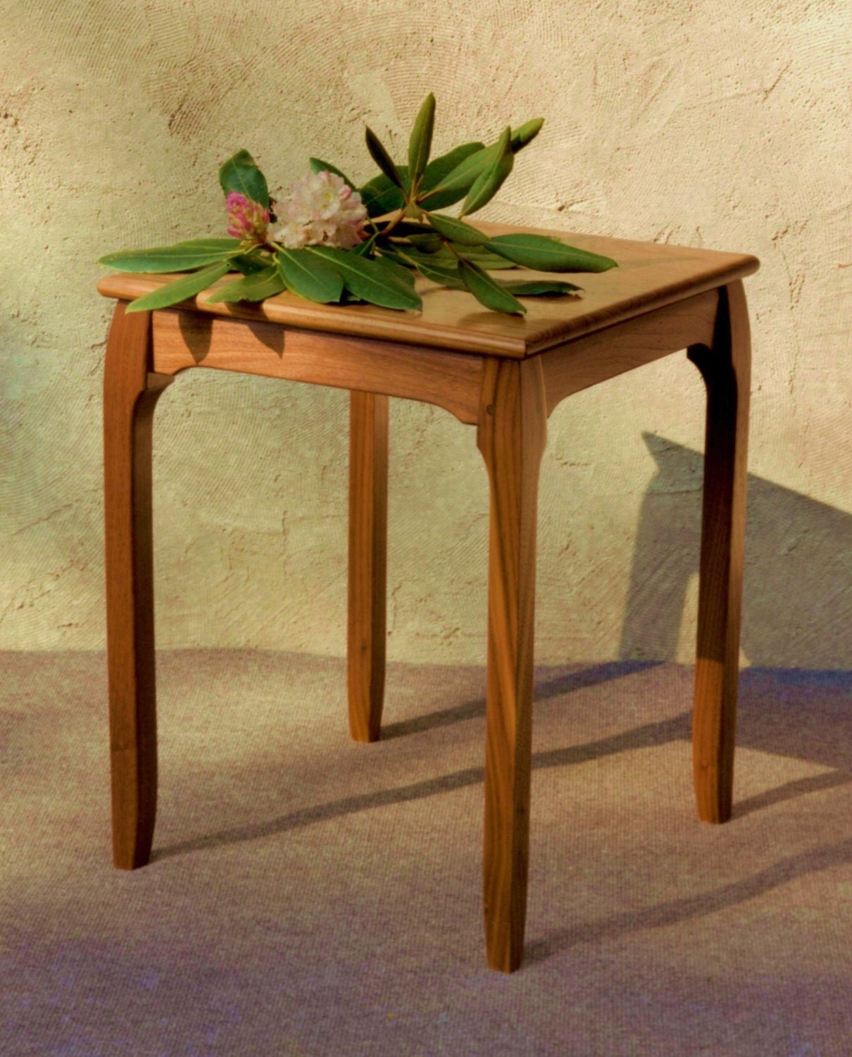 Side or End Table, Art Deco/ Modern, Solid Wood Handcrafted Design