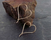 14K Gold Filled Heart Earrings - 14K Gold Filled Earrings, Infinity Heart, Endless Heart Earrings, Dangle Earrings,  Heart Jewelry