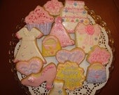 Diva Girlfriend Birthday, Shower,Party, Friendship  Decorated Sugar Cookies - 1 Dozen Assorted