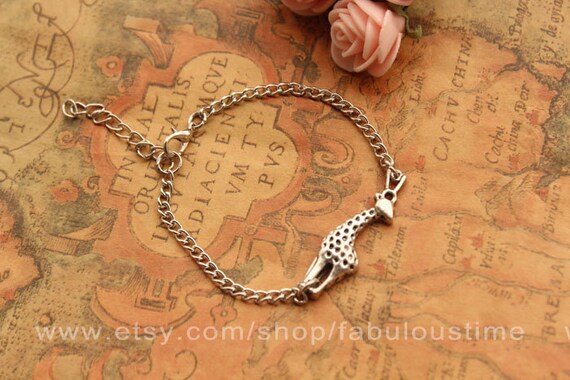 giraffe bracelet,retro silver little giraffe,alloy bracelet---B316