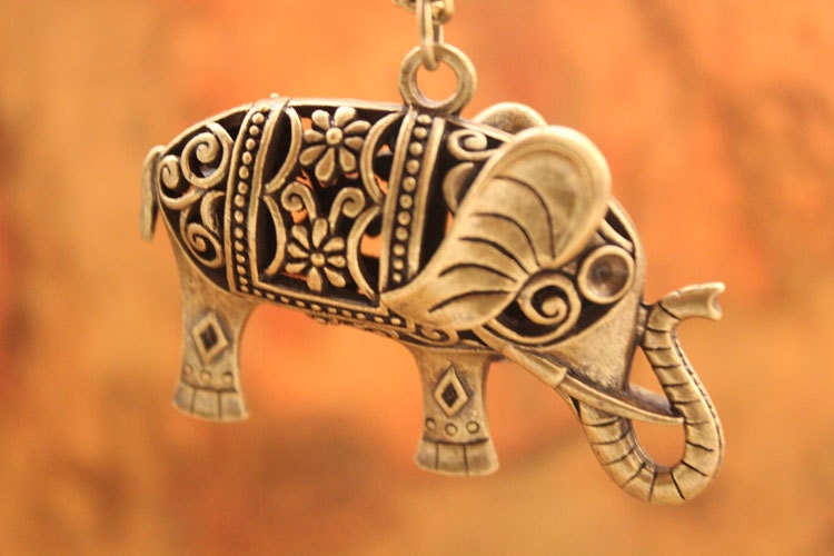 Auspicious necklace,hollow out elephant necklace ---N072