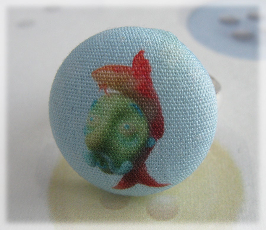 Mullet Fish Ring Retro Kitsch Hairstyle Comedy Fun Jewellery 70s Humour Accessory