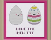 Love the new tat: funny Easter egg cross-stitch pattern