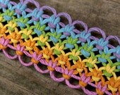 Lacy Pastel Rainbow Hemp Keychain