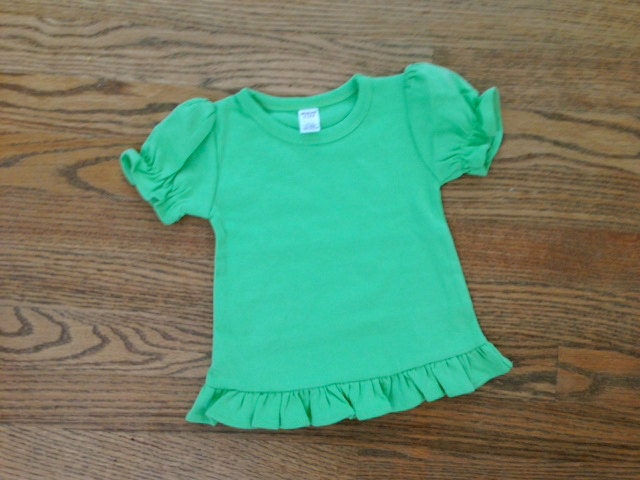 SALE Girl's Lime Frill Shirt