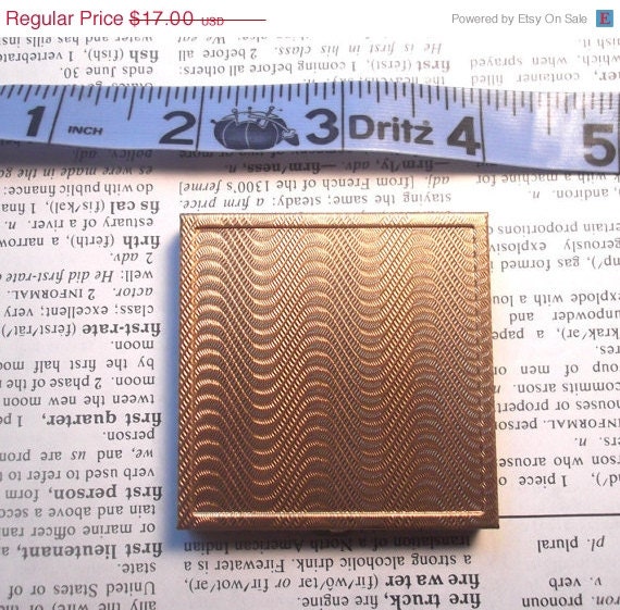 Sale 5 Destash Small Vintage Wavy Raw Brass Pill Box Mixed Media Artist Lot