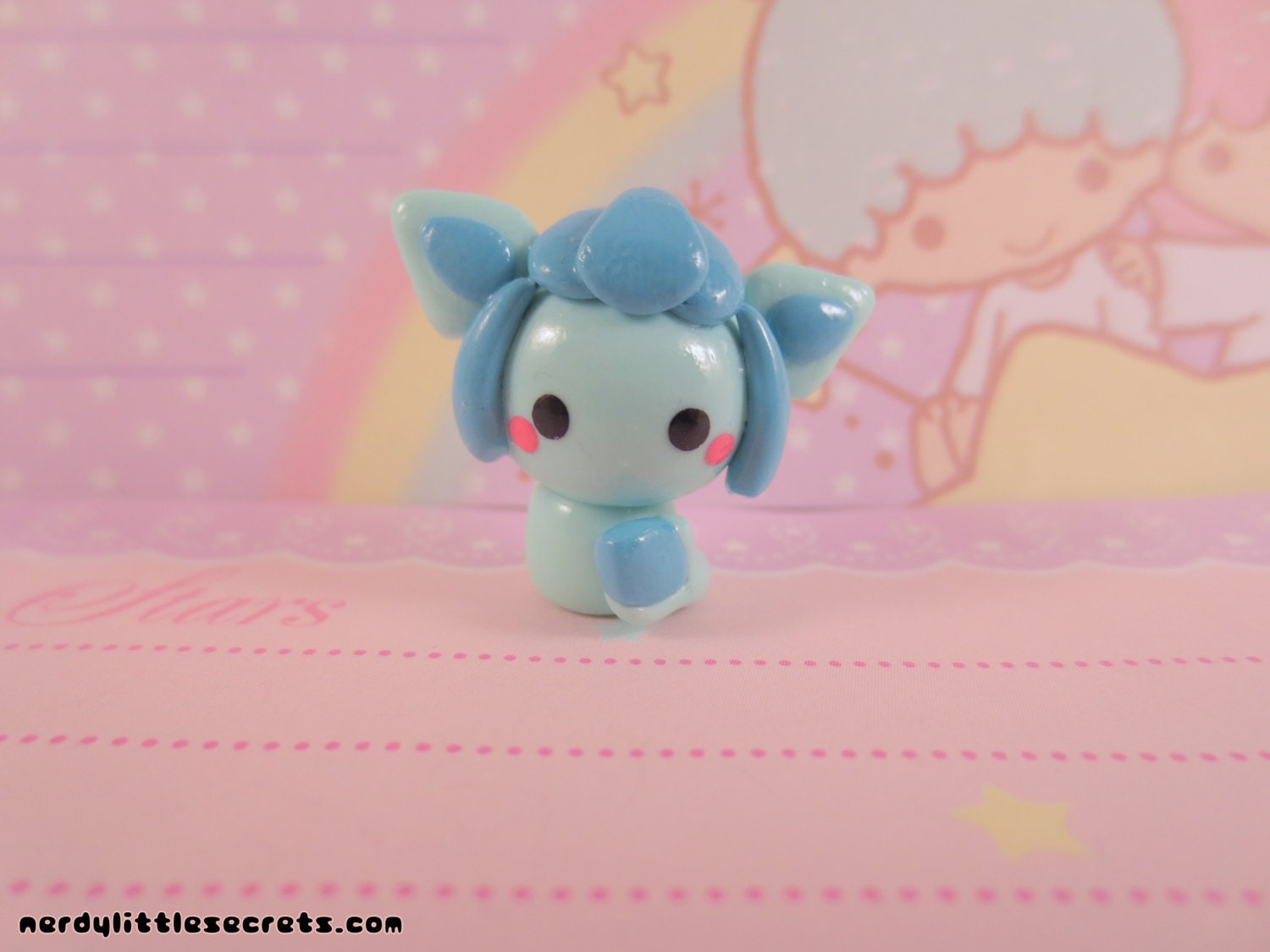 Pokemon Glaceon Chibi Kawaii Charm / Necklace