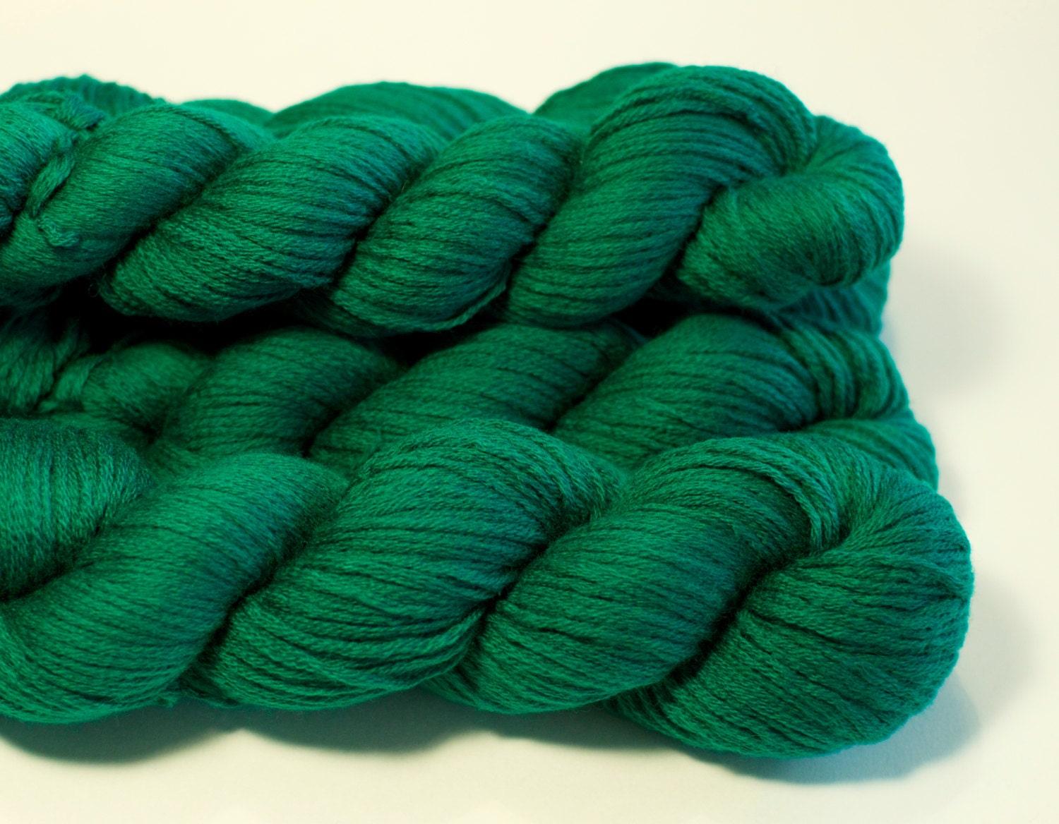 Recycled Yarn - 100% Extra Fine Merino - Green Light Worsted/DK Weight - 266 yards
