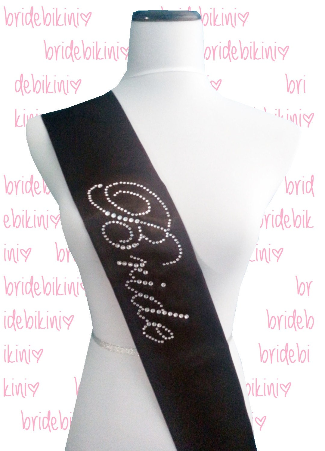 Bride Sash. Satin Sash. Bride To Be Sash. Bachelorette Sash. Bachelorette Party. Black Sash. Silver Sash. Pink Sash