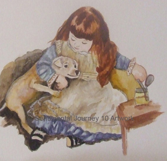 Take Your Medicine Print of Original Watercolor Painting Modern Home Wall Decor Signed