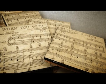 Custom Sheet Music Coasters 