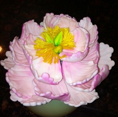 Peony, Fondant, Gum Paste, Weddings, Cake Topper, Anniversaries, Birthdays, Christening, Baby Shower, Cake