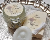 Lady Of Shalott Bath Salts and Single Bar Of Goats Milk, Shea Butter, Jojoba Oil, Honey, Olive oil Soap -Literature collection-