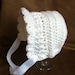 Handmade Crochet Baby Newborn Bonnet Hat Photoprop Made To Order