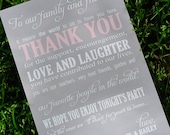 5x7 Wedding Thank You Card Printed