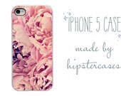 iphone case - Pink Peonies - iPhone 5 case.Floral iPhone cover. Peonies. Pink Flower. Girly. Iphone 5 case.