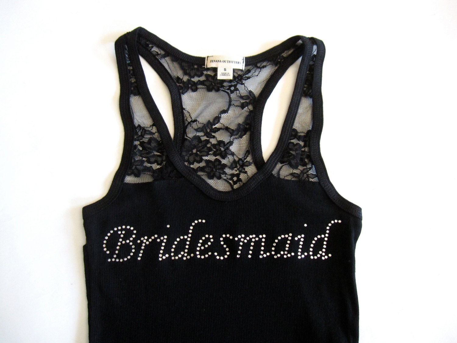 5 Bridesmaid Tank Top Shirt. Half Lace. Bride, Maid of Honor, Matron of Honor. Black, White, Yellow, Purple, Coral, Pink, Tiffany Blue