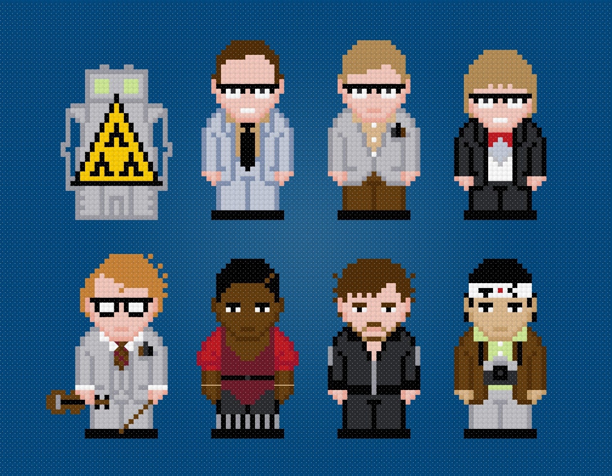 Revenge of the Nerds Characters - Cross Stitch PDF Pattern Download