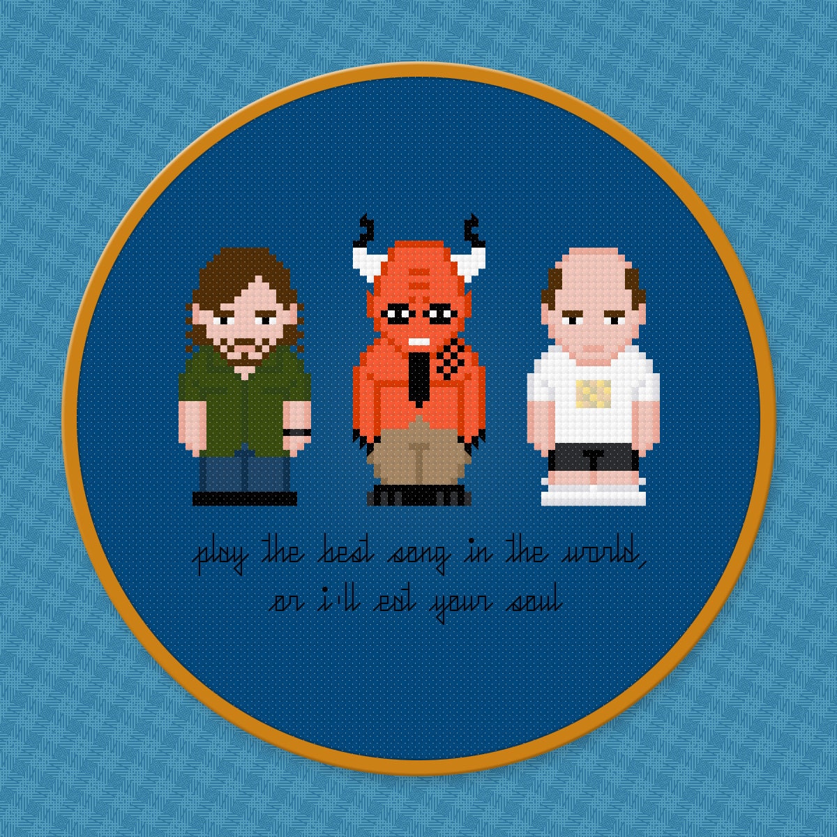 Tenacious D - Cross Stitch PDF Pattern Download