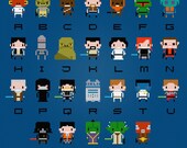 Star Wars Alphabet Sampler - Cross Stitch PDF Pattern Download