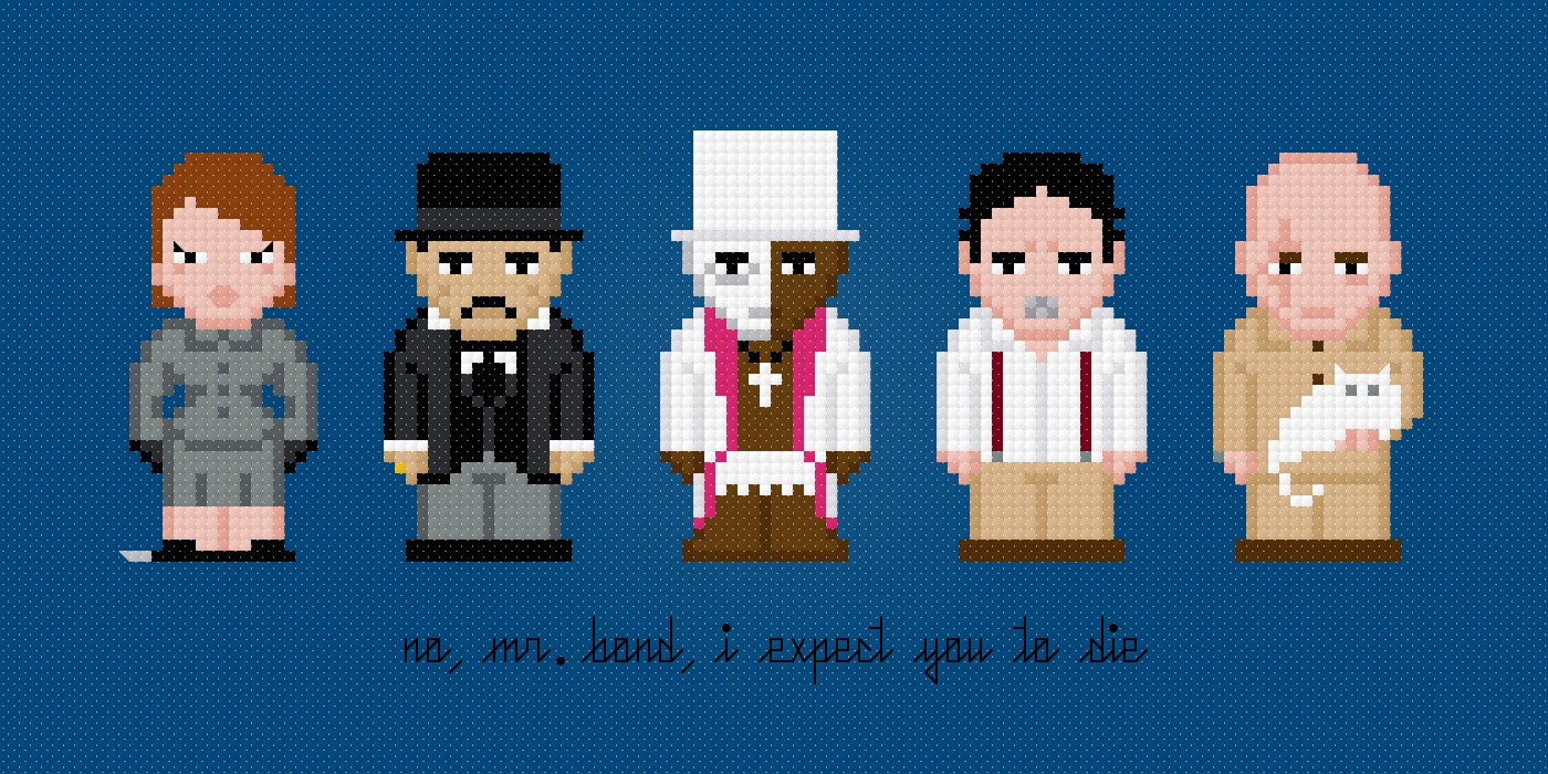 James Bond Villains - Cross Stitch PDF Pattern Download