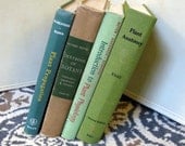 Green Book Collection: Plant books, Gardening, Botany, Science, Biology, Vintage Textbooks, set of 4, 1960s, Spring home decor