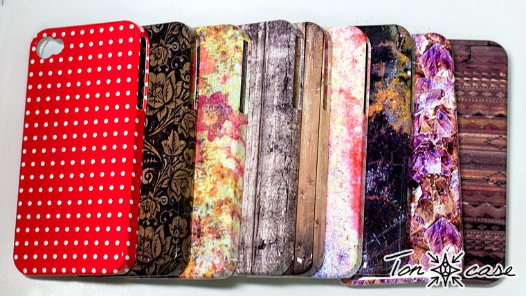 Wood iPhone 5 case - unique iPhone 4 case, wood iPhone 4s case, iphone 4 cover, painted wood, mint iphone 5 cover unique case wedding (c55)
