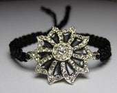Star/ sun shaped bracelet with rhinestones