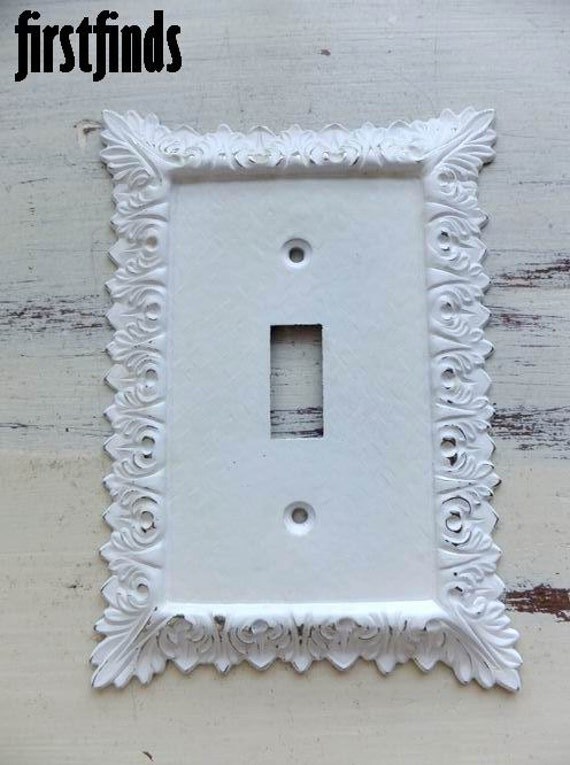 1 shabby chic white electrical outlet cover plate by 1 shabby chic white electrical outlet cover plate by