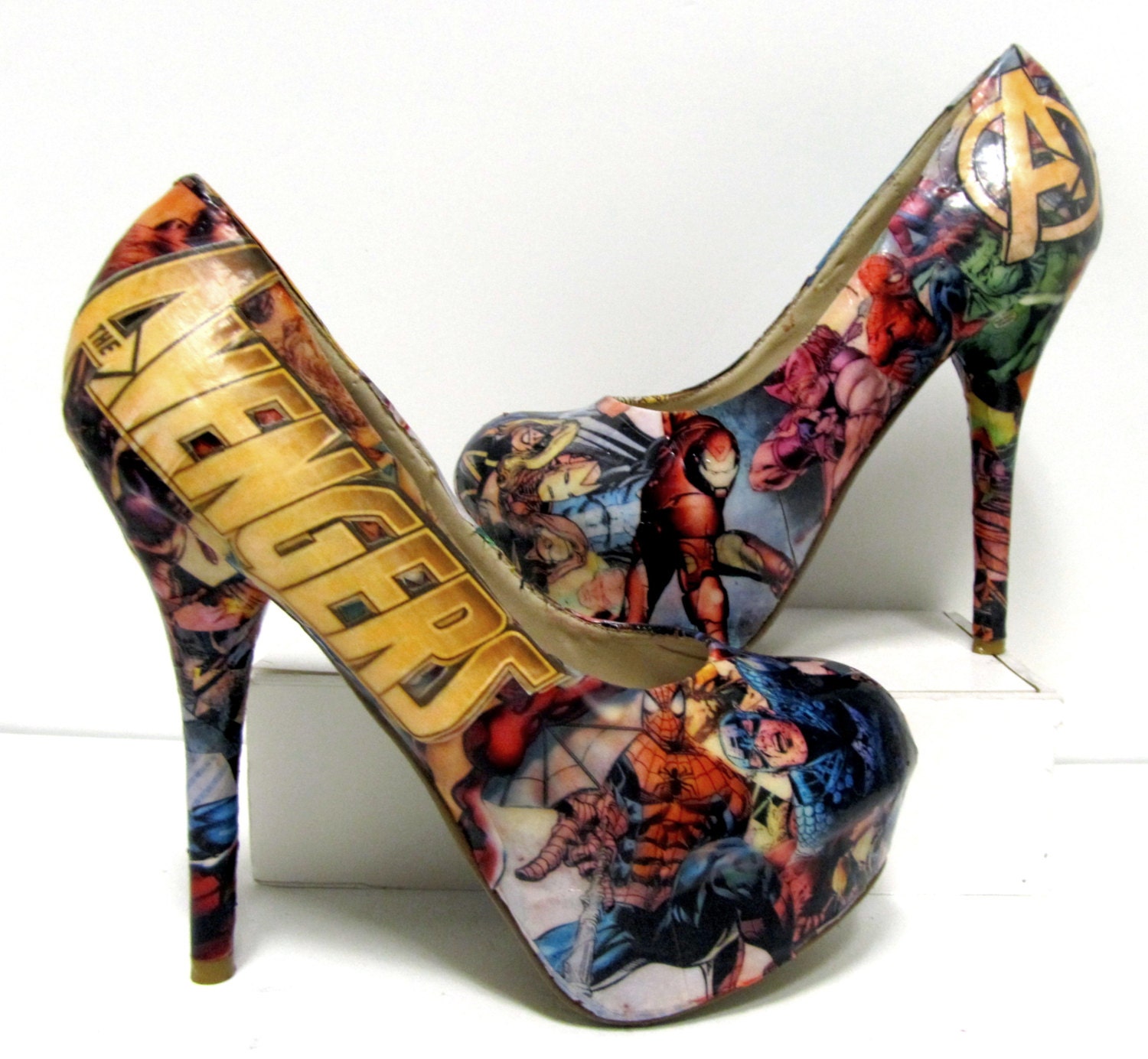 Avengers Comic Book High Heels - Made to Order
