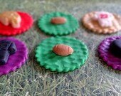 12 Fondant edible cupcake/cookie toppers - Super Bowl Party 2013