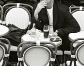 French Man Photo - 8x10 Art Photography Print, Paris, France - Masculine, Date, Blazer, Coke, Ray Bans, Fashion, Mens Fashion, Romantic