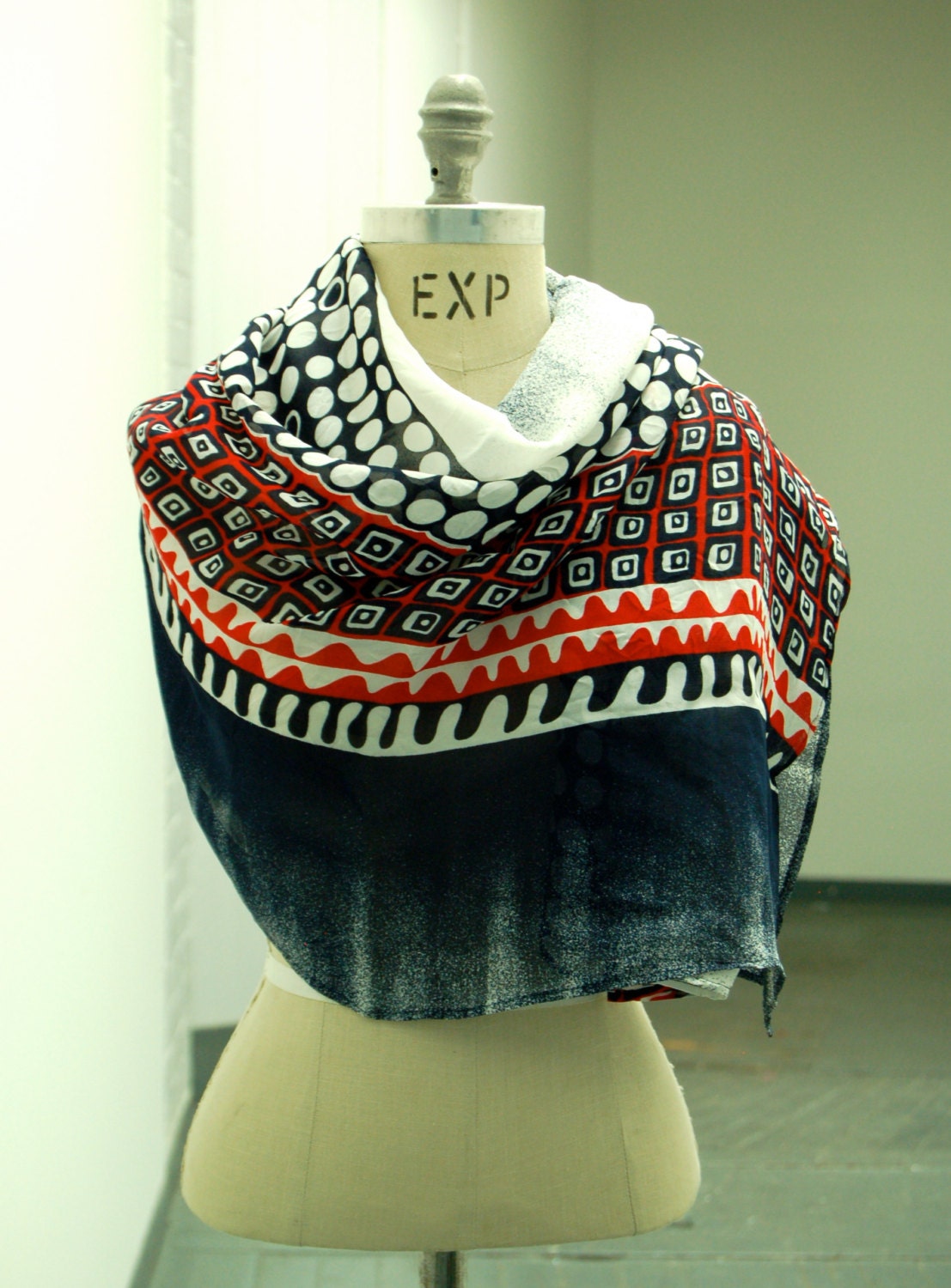 vintage St. John large wrap scarf
