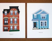 RESERVED FOR MEL / 11"x14" House Portrait / Custom House Illustration / Print