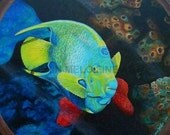 Fine Art Giclee Canvas Print of Original Artwork of " An Angel is Looking at YOU " , Nautical / Home Decor /  on Etsy