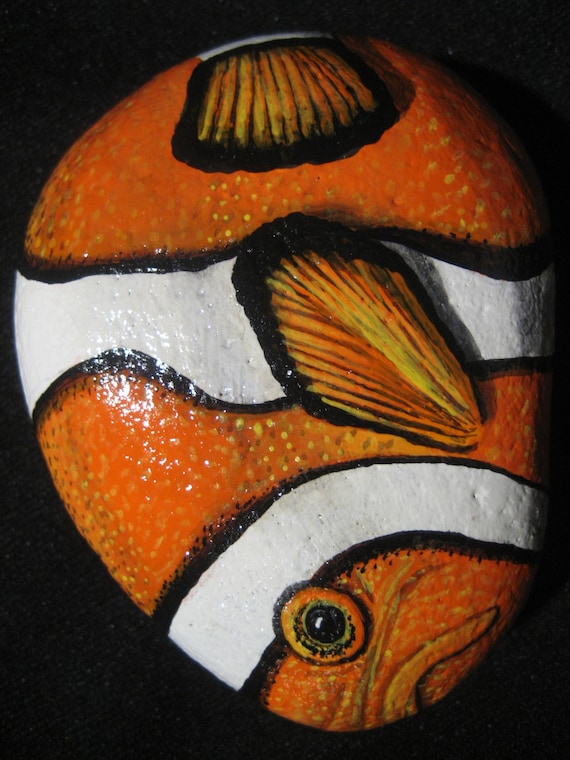 Original Hand Painted Stone / River Rock by MeloArtGallery