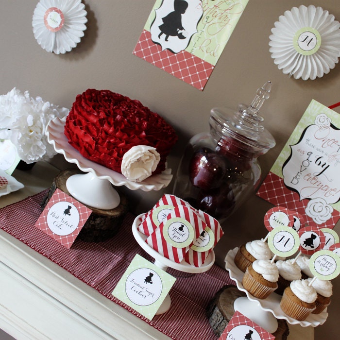 Little Red Riding Hood Inspired Printable Fancy Labels : Printable Party Designs by The Tiny Tiara Il_570xn