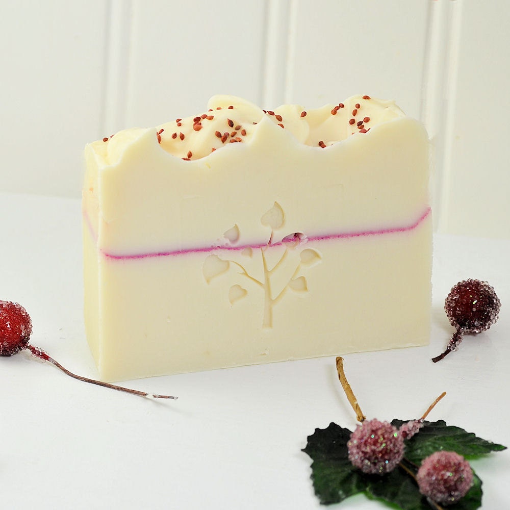 Arctic Berry Soap, Raspberry Soap, Olive Oil Bar Soap, Vegan Cold Process Soap