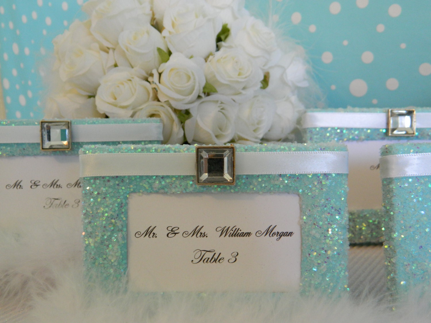 Weddings, Place Cards, Placecards, Escort Cards, Place Card Holders, Escort Card Holders, Tiffany Blue, Seating Cards, SET OF 6, Reception
