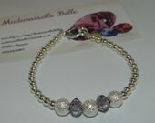 The Princess bracelet (lilac) - silver plated beaded design, handmade in Scotland
