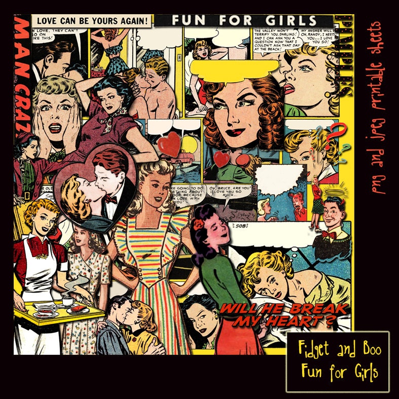 Fun For Girls  - 40 png & 3 jpeg files - Commercial and Personal Use
