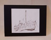 ABANDON - 9x12 Original Sepia Ink Drawing - Hannah Patke