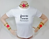 Light Gold Wonder Woman Inspired Race Costume Cuff Set for women who are super.