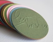 BEST WISHES embossed circles