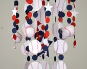 Sports Baseball Crib Mobile, Nursery Decor, Baby Shower Gift,