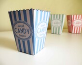 PRINTABLE Sweet Candy Treats Box Template Wedding Favor, instant download, Baby Blue