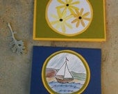 Annapolis Maryland Painted Sailboat Black-Eyed Susan Cards