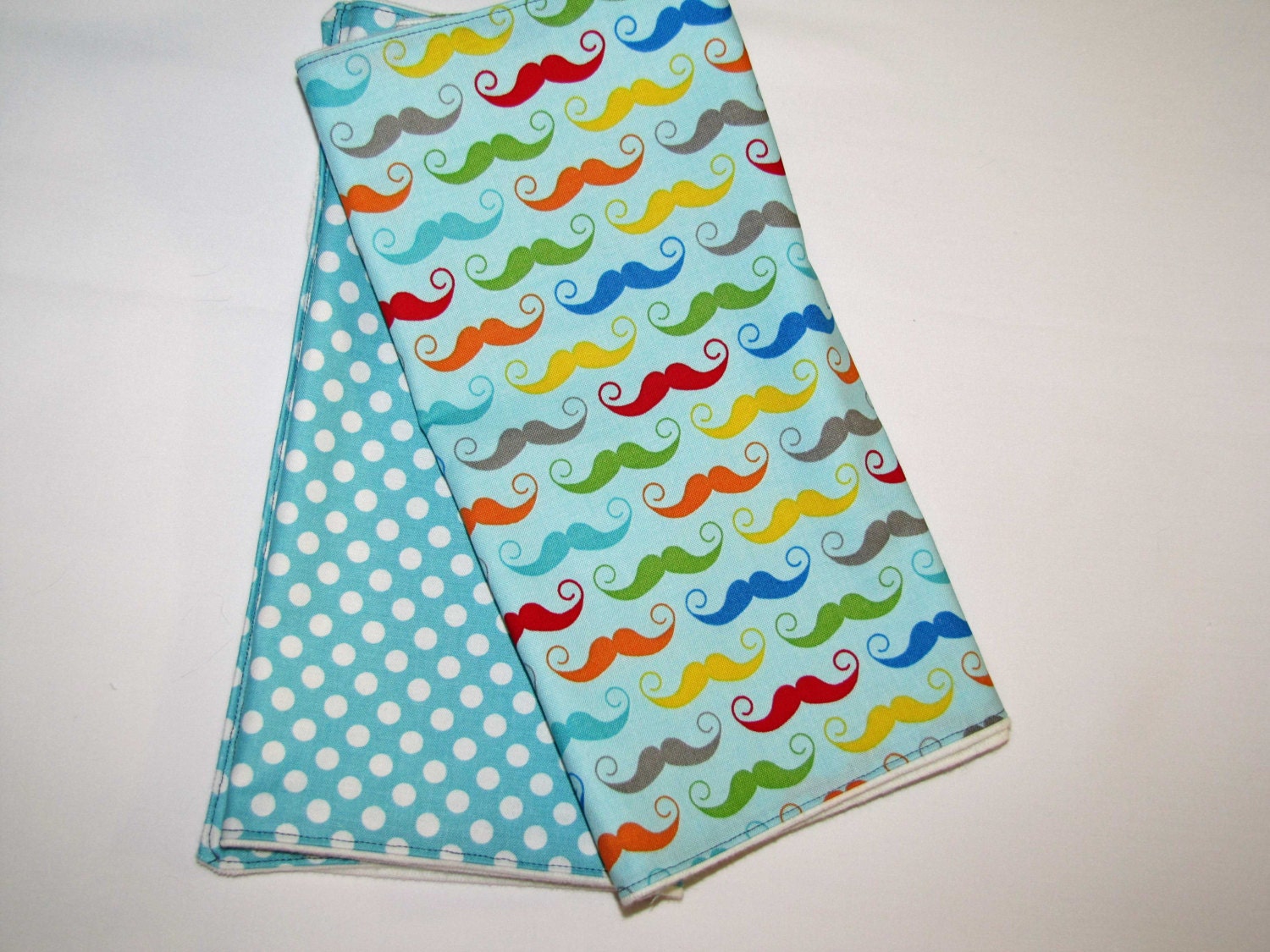 Mustache Burp Cloth Set (Set of 2)