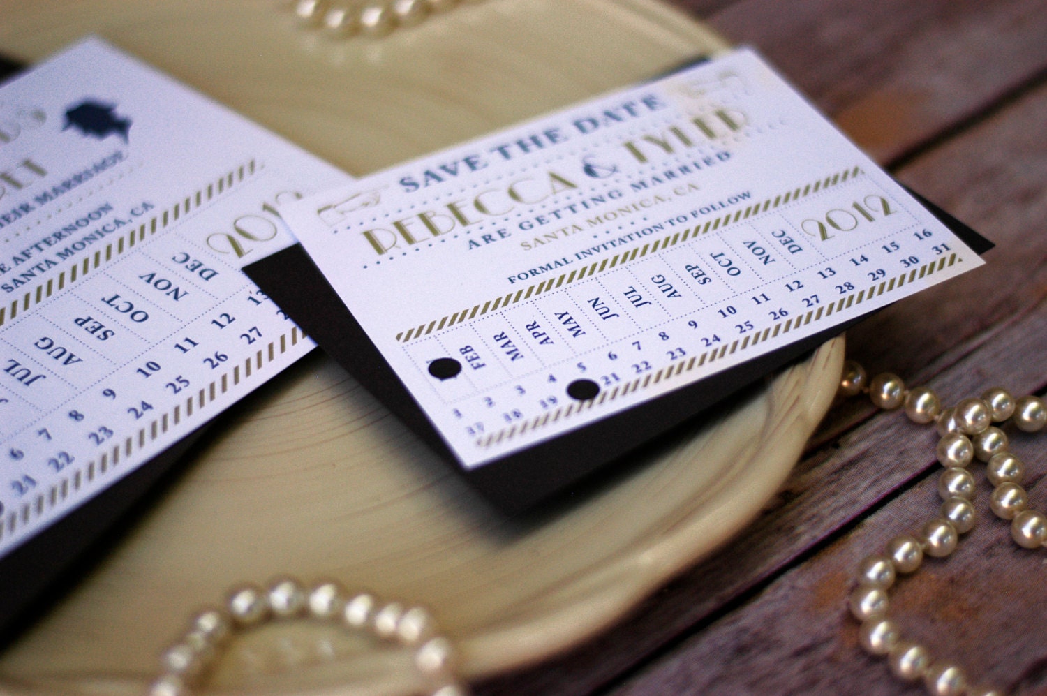 Art Deco Wedding Save the Date SAMPLE